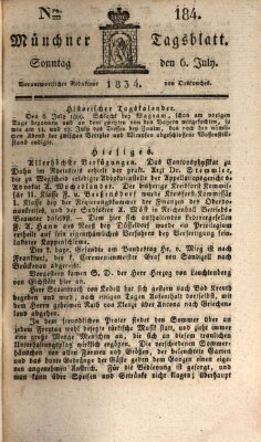 Münchener Tagblatt Sonntag 6. Juli 1834