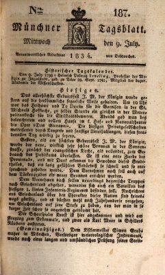 Münchener Tagblatt Mittwoch 9. Juli 1834