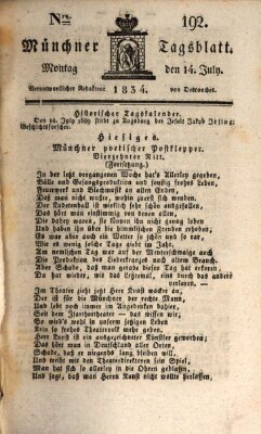 Münchener Tagblatt Montag 14. Juli 1834