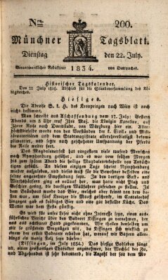 Münchener Tagblatt Dienstag 22. Juli 1834