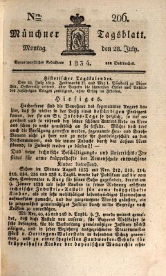 Münchener Tagblatt Montag 28. Juli 1834