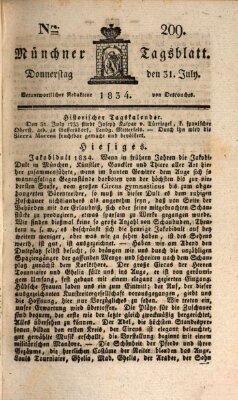 Münchener Tagblatt Donnerstag 31. Juli 1834