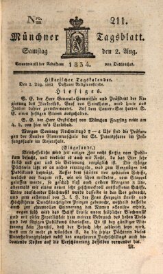 Münchener Tagblatt Samstag 2. August 1834