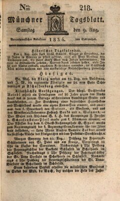 Münchener Tagblatt Samstag 9. August 1834