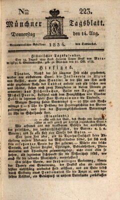 Münchener Tagblatt Donnerstag 14. August 1834