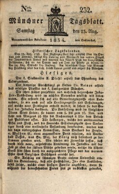 Münchener Tagblatt Samstag 23. August 1834