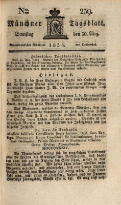 Münchener Tagblatt Samstag 30. August 1834