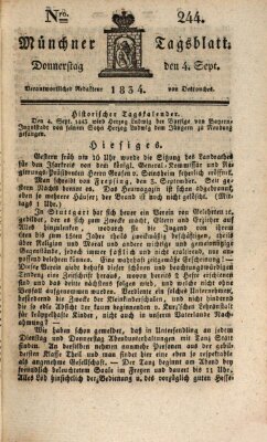 Münchener Tagblatt Donnerstag 4. September 1834