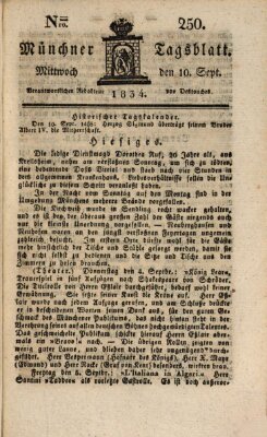 Münchener Tagblatt Mittwoch 10. September 1834