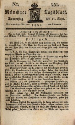 Münchener Tagblatt Donnerstag 11. September 1834