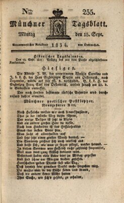 Münchener Tagblatt Montag 15. September 1834