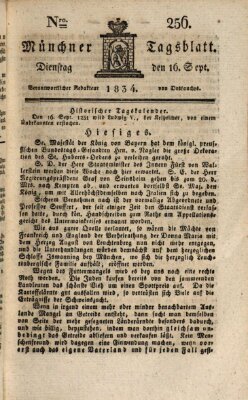 Münchener Tagblatt Dienstag 16. September 1834