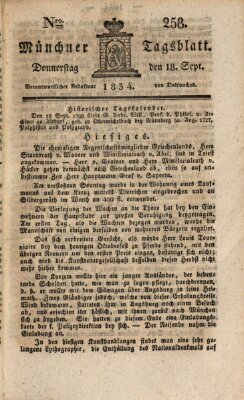 Münchener Tagblatt Donnerstag 18. September 1834