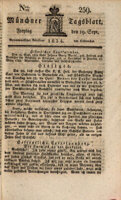 Münchener Tagblatt Freitag 19. September 1834