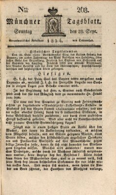 Münchener Tagblatt Sonntag 28. September 1834