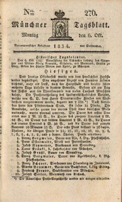 Münchener Tagblatt Montag 6. Oktober 1834