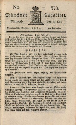 Münchener Tagblatt Mittwoch 8. Oktober 1834