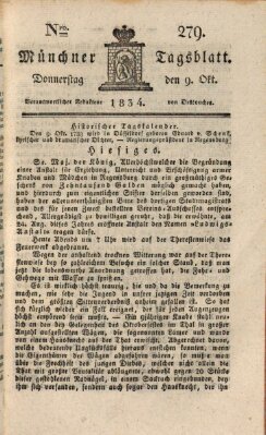 Münchener Tagblatt Donnerstag 9. Oktober 1834