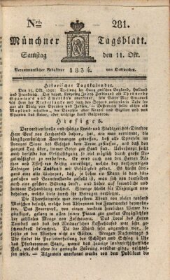 Münchener Tagblatt Samstag 11. Oktober 1834