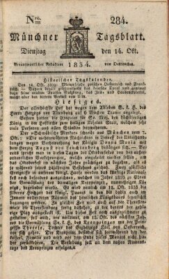 Münchener Tagblatt Dienstag 14. Oktober 1834