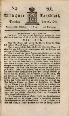 Münchener Tagblatt Sonntag 26. Oktober 1834