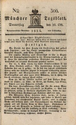 Münchener Tagblatt Donnerstag 30. Oktober 1834