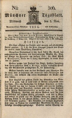 Münchener Tagblatt Mittwoch 5. November 1834