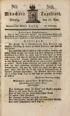 Münchener Tagblatt Montag 17. November 1834