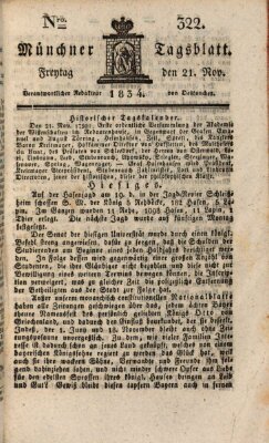 Münchener Tagblatt Freitag 21. November 1834