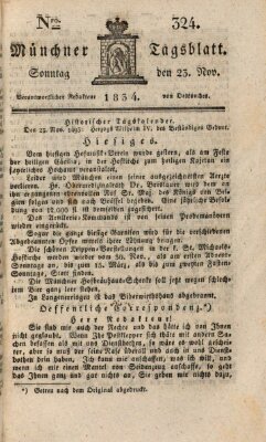 Münchener Tagblatt Sonntag 23. November 1834