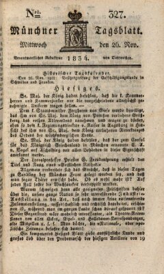 Münchener Tagblatt Mittwoch 26. November 1834