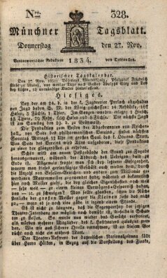 Münchener Tagblatt Donnerstag 27. November 1834