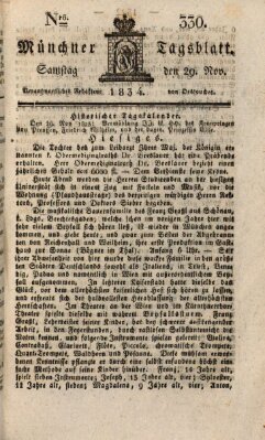 Münchener Tagblatt Samstag 29. November 1834