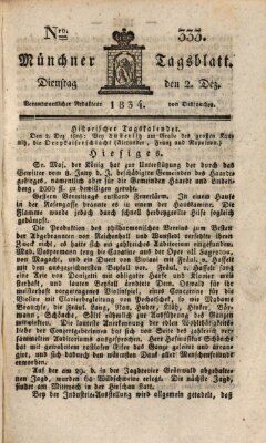 Münchener Tagblatt Dienstag 2. Dezember 1834