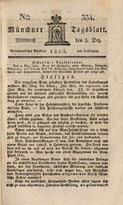 Münchener Tagblatt Mittwoch 3. Dezember 1834