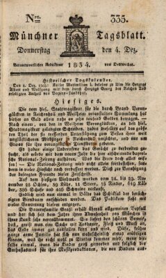 Münchener Tagblatt Donnerstag 4. Dezember 1834