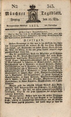 Münchener Tagblatt Freitag 12. Dezember 1834