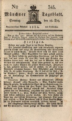 Münchener Tagblatt Sonntag 14. Dezember 1834