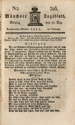 Münchener Tagblatt Montag 15. Dezember 1834