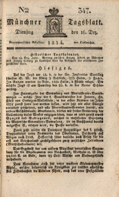 Münchener Tagblatt Dienstag 16. Dezember 1834