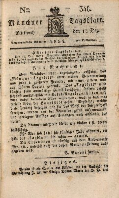 Münchener Tagblatt Mittwoch 17. Dezember 1834