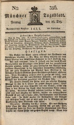 Münchener Tagblatt Freitag 26. Dezember 1834