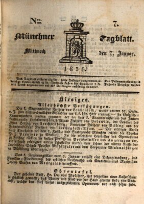 Münchener Tagblatt Mittwoch 7. Januar 1835