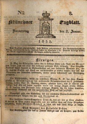 Münchener Tagblatt Donnerstag 8. Januar 1835