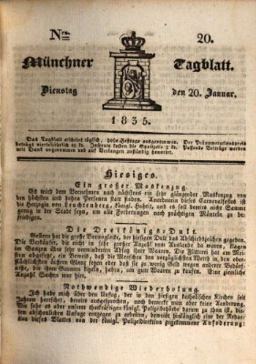 Münchener Tagblatt Dienstag 20. Januar 1835