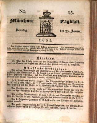 Münchener Tagblatt Sonntag 25. Januar 1835