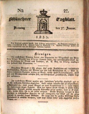 Münchener Tagblatt Dienstag 27. Januar 1835