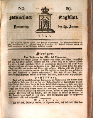 Münchener Tagblatt Donnerstag 29. Januar 1835