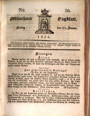 Münchener Tagblatt Freitag 30. Januar 1835