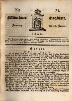 Münchener Tagblatt Samstag 31. Januar 1835